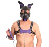 PUPPY SET OREILLES ET LANGUE EN CUIR VIOLET