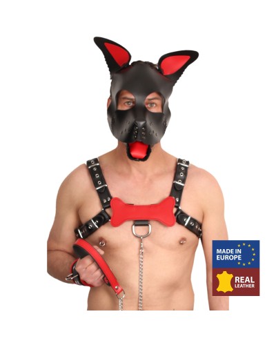 PUPPY OS  EN CUIR ROUGE