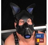 Véritable Masque en cuir PUPPY Bleu