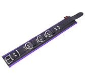 Collier rembourré en cuir 3 Anneaux D Violet Collier rembourré en cuir 3 Anneaux D Violet