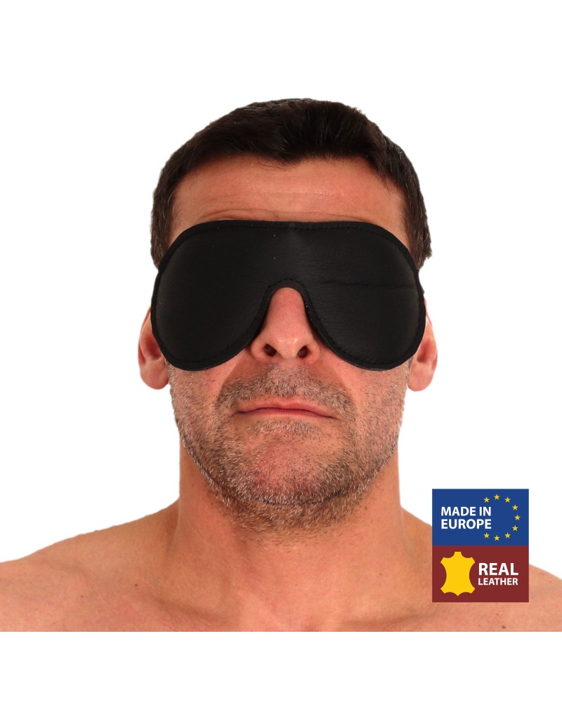 Masque en cuir Blind Leather Noir Masque en cuir Blind Leather Noir