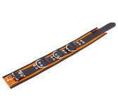 Collier en cuir 3 Anneaux D Orange-Noir Collier en cuir 3 Anneaux D Orange-Noir