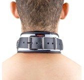 Collier en cuir 3 Anneaux D Blanc-Noir Collier en cuir 3 Anneaux D Blanc-Noir