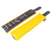 Menottes en cuir rembourrées pour Chevilles Noir-Jaune Menottes en cuir rembourrées pour Chevilles Noir-Jaune