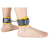 Menottes en cuir pour Chevilles Noir-Jaune Menottes en cuir pour Chevilles Noir-Jaune
