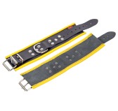 Menottes en cuir pour Chevilles Noir-Jaune Menottes en cuir pour Chevilles Noir-Jaune