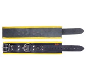 Menottes en cuir pour Chevilles Noir-Jaune Menottes en cuir pour Chevilles Noir-Jaune