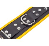 Menottes en cuir pour Chevilles Noir-Jaune Menottes en cuir pour Chevilles Noir-Jaune