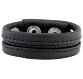 Cockring en cuir 3 Pressions Noir Cockring en cuir 3 Pressions Noir