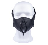 Masque en cuir avec Zip