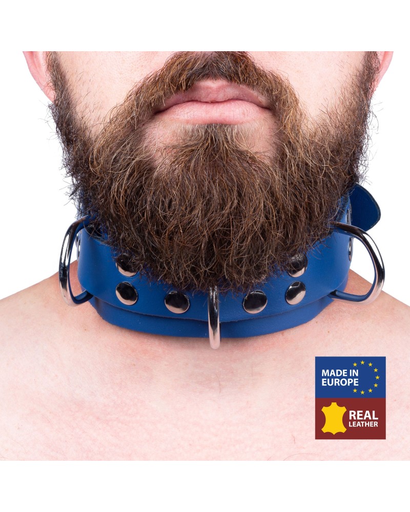 Collier en cuir Ultra Bleu Collier en cuir Ultra Bleu