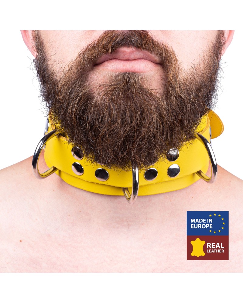 Collier en cuir Ultra Jaune Collier en cuir Ultra Jaune