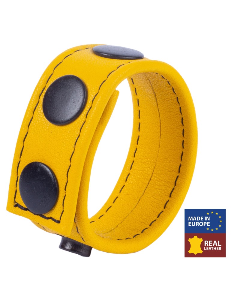 Cockring en cuir Cocky Jaune Cockring en cuir Cocky Jaune
