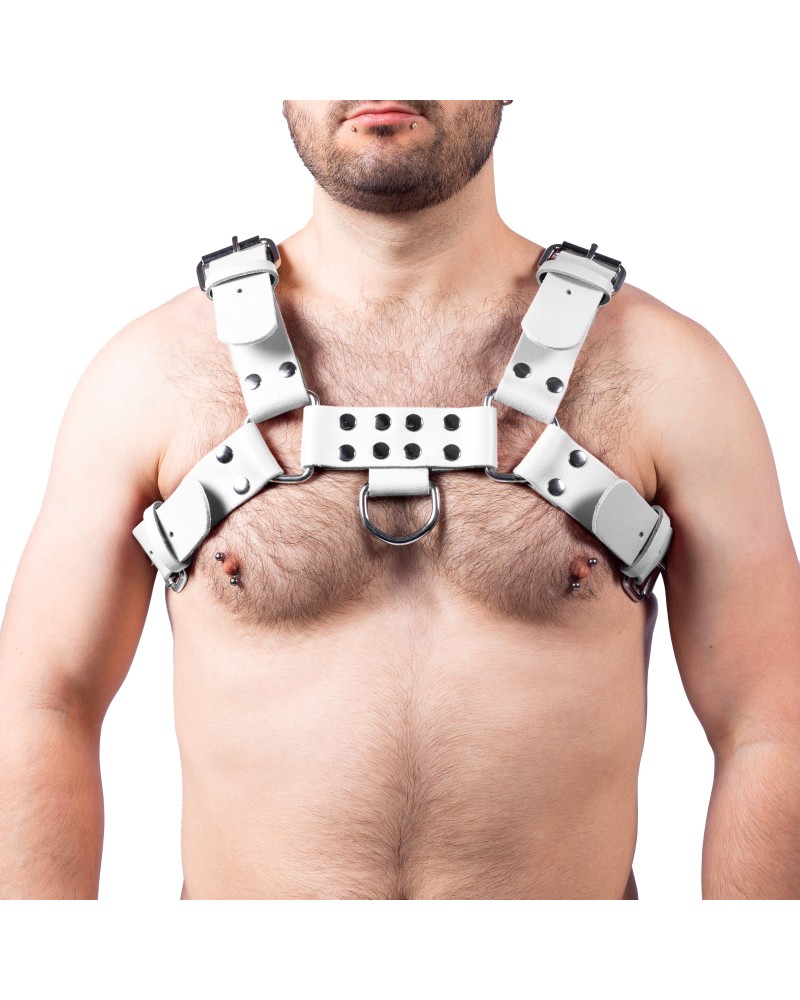 Harnais en cuir Buckle Blanc Harnais en cuir Buckle Blanc