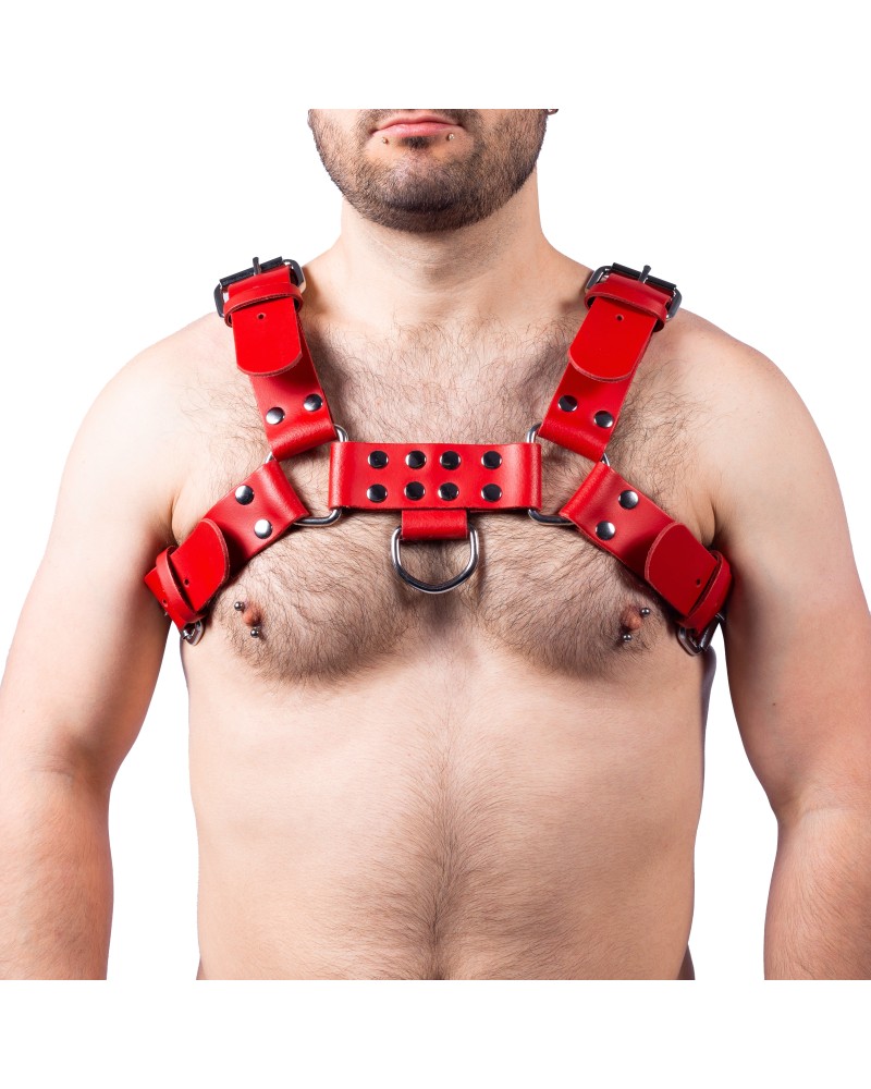 Harnais en cuir Buckle Rouge Harnais en cuir Buckle Rouge