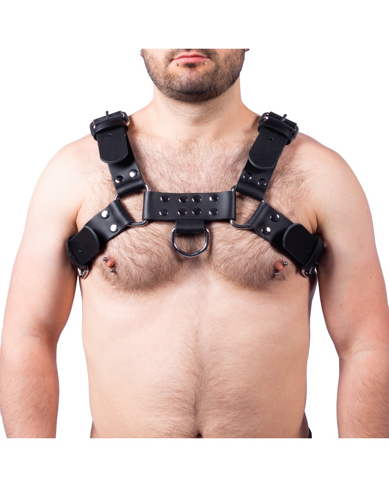 Harnais en cuir Buckle Noir Harnais en cuir Buckle Noir