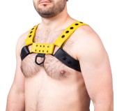 Harnais en cuir Snap Noir-Jaune Harnais en cuir Snap Noir-Jaune