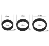 Pack de 3 cockrings silicone SiliRing Noirs