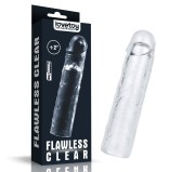 Gaine de pénis Flawless 19 x 4cm Transparente