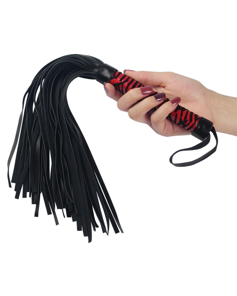Martinet Whip Me Baby 38cm Noir-Rouge