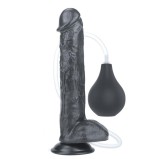 Gode réaliste éjaculateur Squirt 22 x 4.5cm Noir