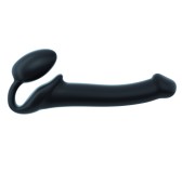 Gode + plug STRAP-ON-ME Bendable M 16 x 4 cm Noir