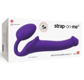 Gode + plug STRAP-ON-ME Bendable M 16 x 4 cm Violet