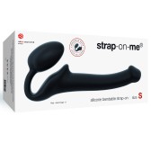 Gode + plug Strap-On-Me Beandable S 15 x 3.5 cm Noir