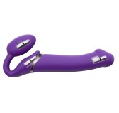 Gode vibrant Strap-On 3 Moteurs L 16 x 3.7 cm Violet