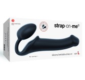Gode + Plug STRAP-ON-ME Bendable L 16 x 3.7 cm Noir