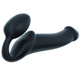 Gode + Plug STRAP-ON-ME Bendable L 16 x 3.7 cm Noir