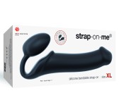 Gode + Plug STRAP-ON-ME Bendable XL 16 x 4.5 cm Noir