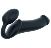 Gode + Plug STRAP-ON-ME Bendable XL 16 x 4.5 cm Noir