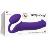 Gode + plug STRAP-ON-ME Bendable XL 16 x 4.5 cm Violet