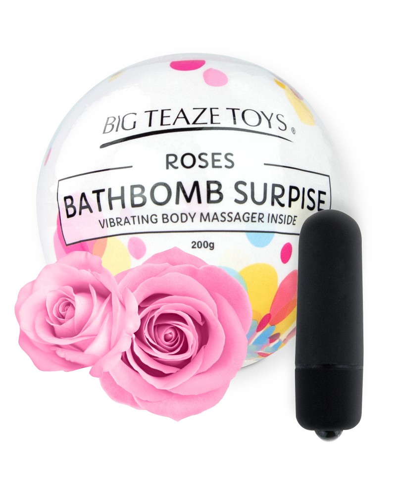 Bombe de bain moussante avec Vibro Parfum Rose Bombe de bain moussante avec Vibro Parfum Rose