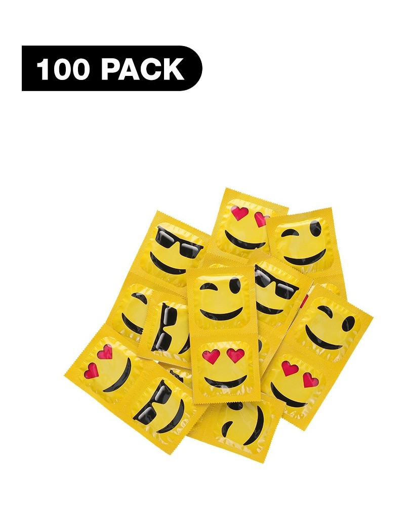 Préservatifs perlés Emoji x100 Préservatifs perlés Emoji x100