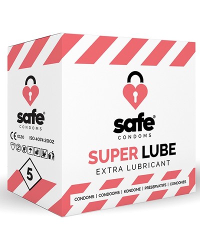 Préservatifs lubrifiés SUPER LUBE Safe x5