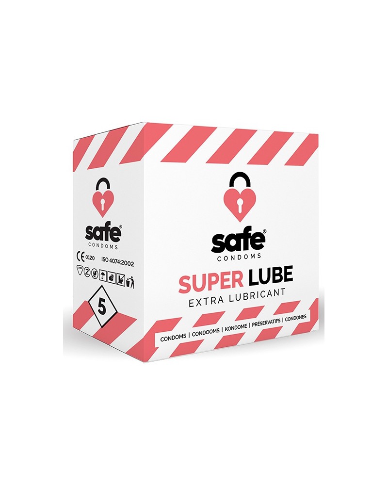 Préservatifs lubrifiés SUPER LUBE Safe x5