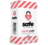 Préservatifs lubrifiés SUPER LUBE Safe x10 Préservatifs lubrifiés SUPER LUBE Safe x10