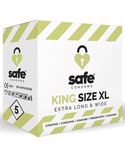 Préservatifs XXL en latex King Size XL SAFE x5