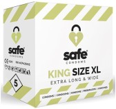 Préservatifs XXL en latex King Size XL SAFE x5