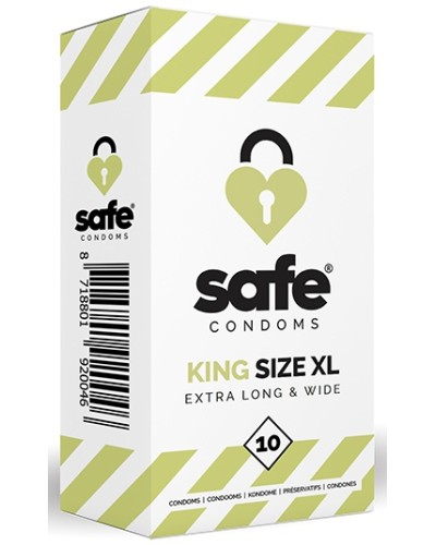 Préservatifs en latex King Size XL SAFE x10