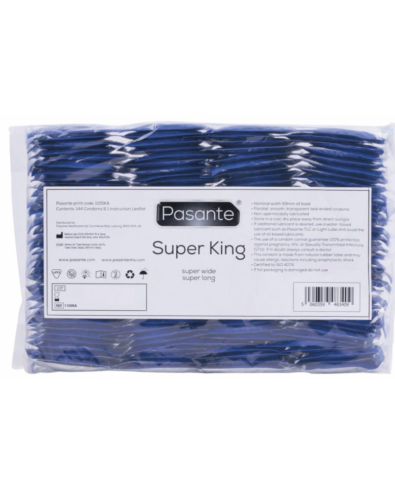 Préservatifs XXL Super King Pasante x144