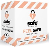 Préservatifs fins FEEL SAFE x5 Préservatifs fins FEEL SAFE x5