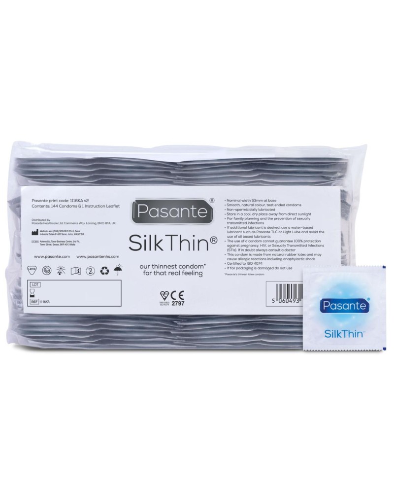 Préservatifs fins Silk Thin Pasante x144 Préservatifs fins Silk Thin Pasante x144