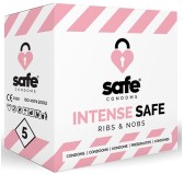 Préservatifs texturés INTENSE SAFE x5