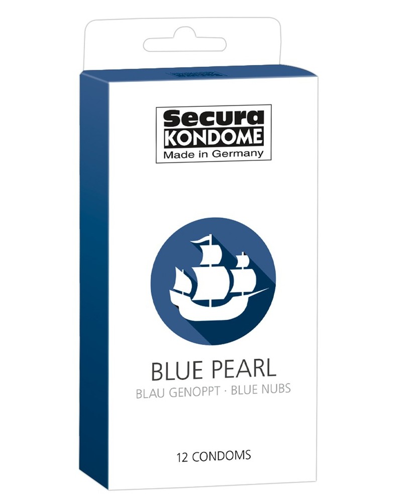 Préservatifs perlés Blue Pearl x12 Préservatifs perlés Blue Pearl x12