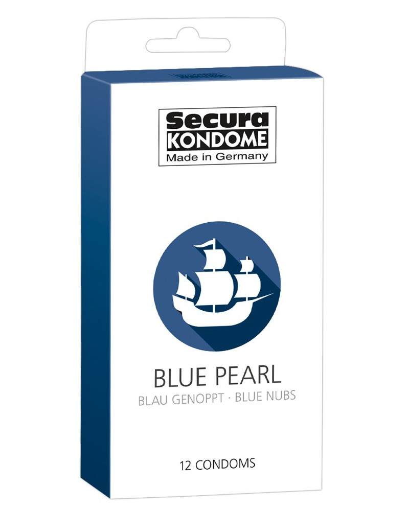 Préservatifs perlés Blue Pearl x12