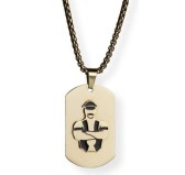 Plaque DOG TAG Master avec Chaîne Dorée Plaque DOG TAG Master avec Chaîne Dorée