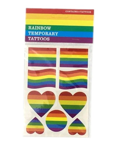 Tatouages éphémères Rainbow x9